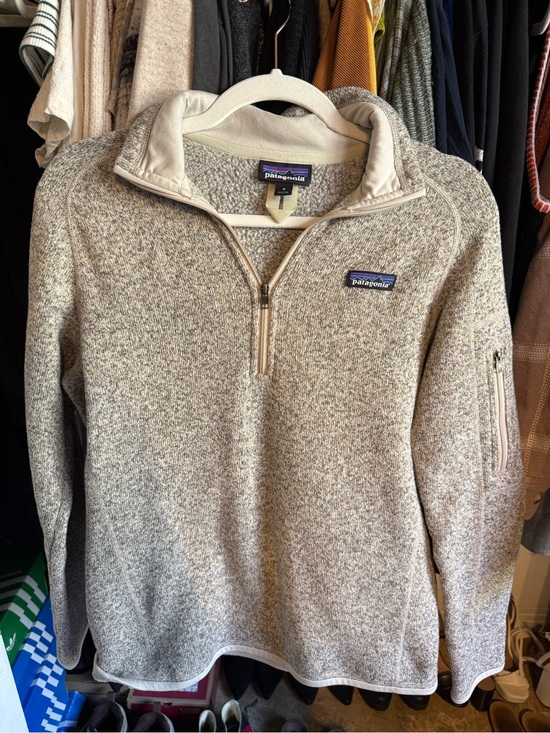 Patagonia Jackets & Blazers - Patagonia Women’s Better Sweater 1/4 Zip Fleece Pelican/Oatmeal